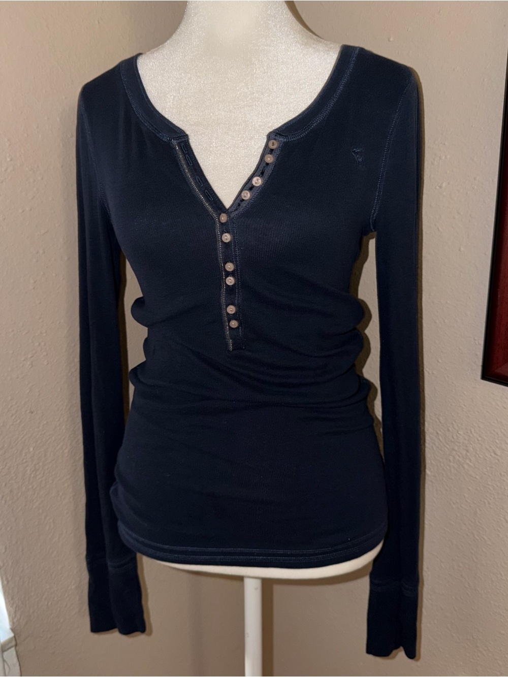 Vintage Y2K Abercrombie & Fitch 2000s Long Sleeve Henley Top
